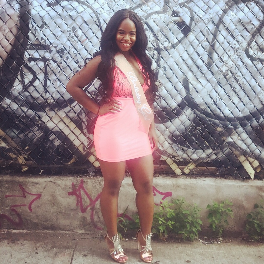 Custom Made Pink Mini Dress